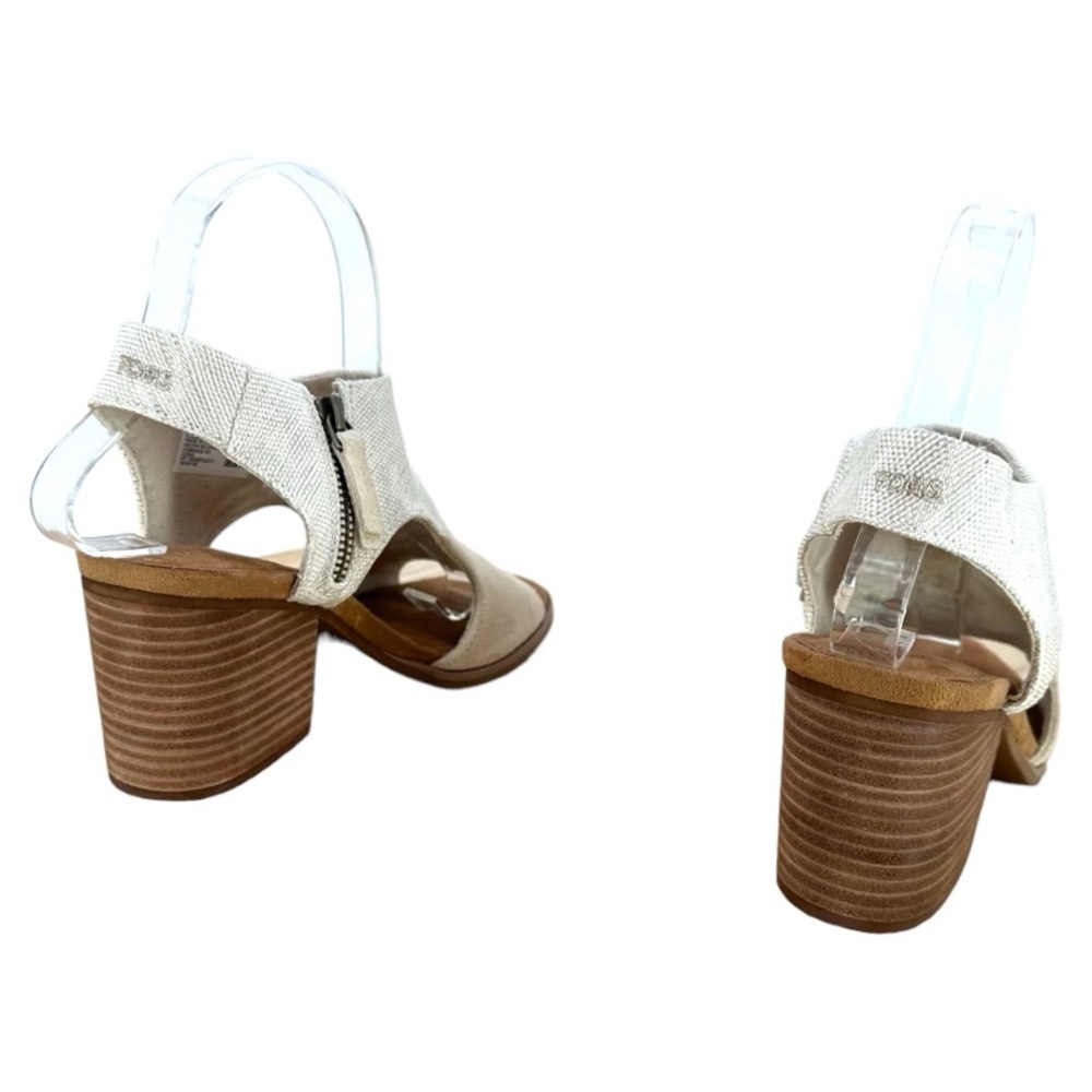TOMS | Eliana 6 Cream Block Heels - Picture 4 of 9